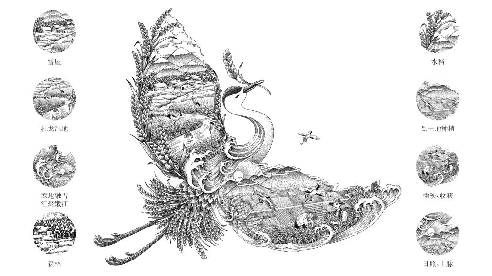 四喜如何通過(guò)包裝設(shè)計(jì)，讓金鶴黑珍珠大米彰顯高端定位(圖5)