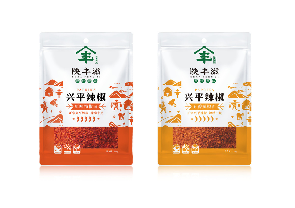 五香辣椒面包裝袋設(shè)計欣賞(圖1) 五香辣椒面包裝袋設(shè)計欣賞(圖1)