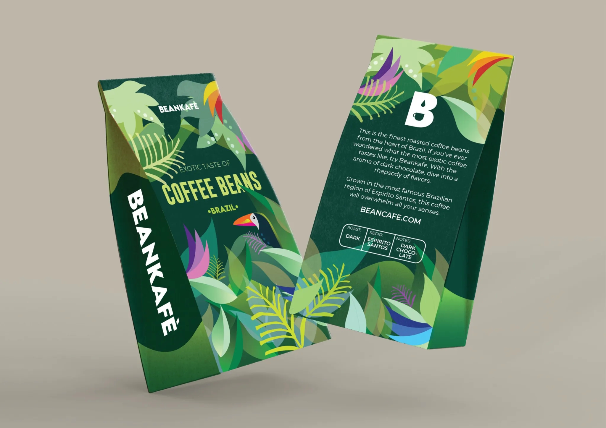 異國風味的咖啡豆包裝袋設計欣賞(圖1)