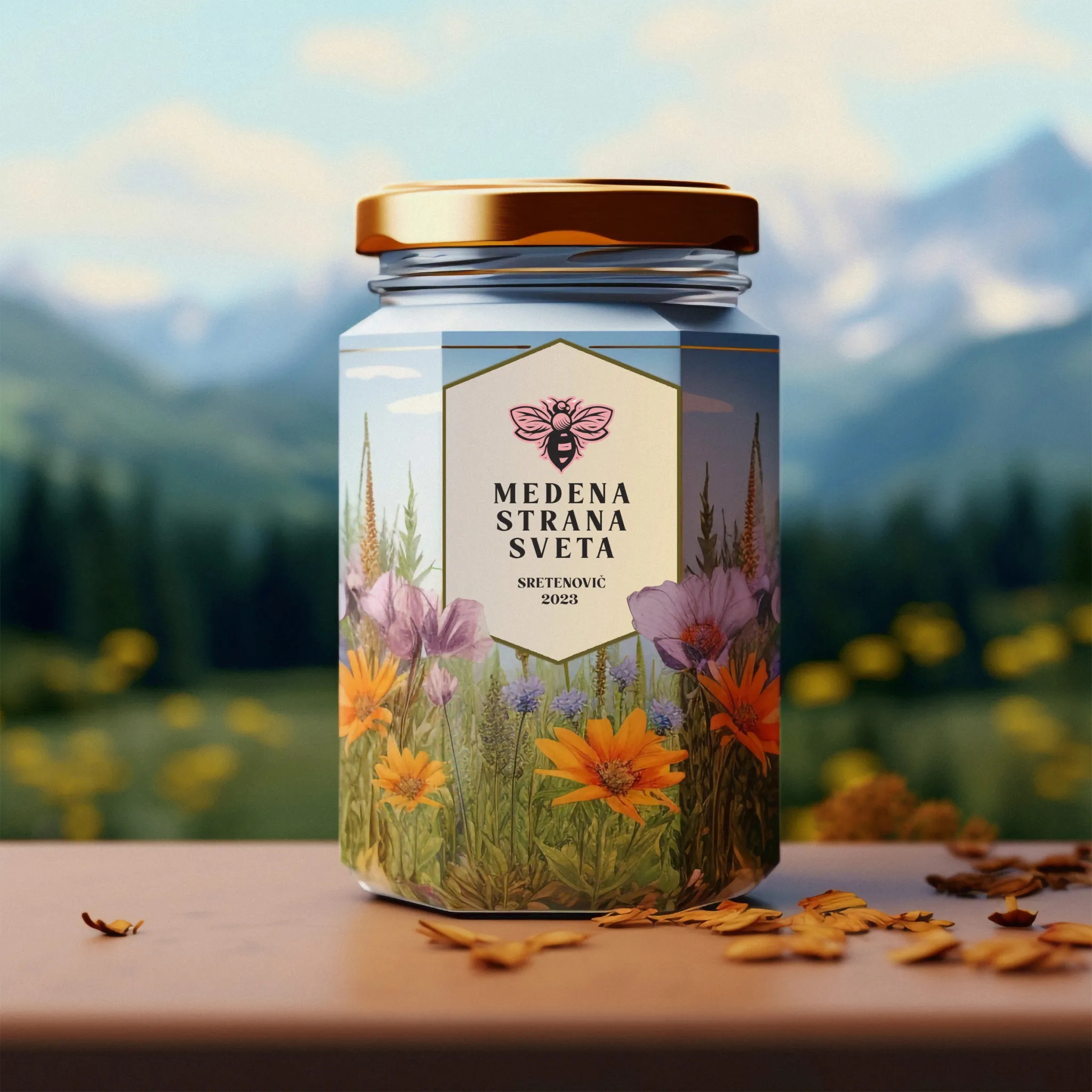 簡潔優(yōu)雅的蜂蜜包裝瓶設(shè)計(jì)欣賞(圖1)