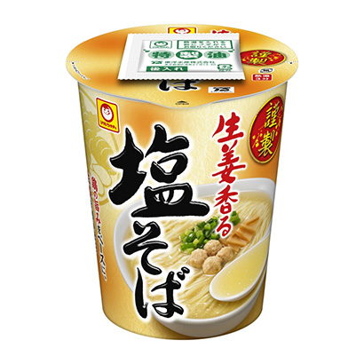 小丸謹制生姜香鹽蕎麥面東洋水產面類包裝設計(圖1)