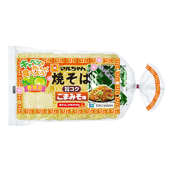 馬爾醬炒面限定春天的醇厚味噌味東洋水產食品飲料包裝設計(圖1)
