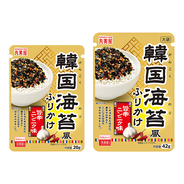 韓國海苔風(fēng)撒旨辛大蒜味丸美屋食品工業(yè)食品飲料包裝設(shè)計(jì)(圖1)