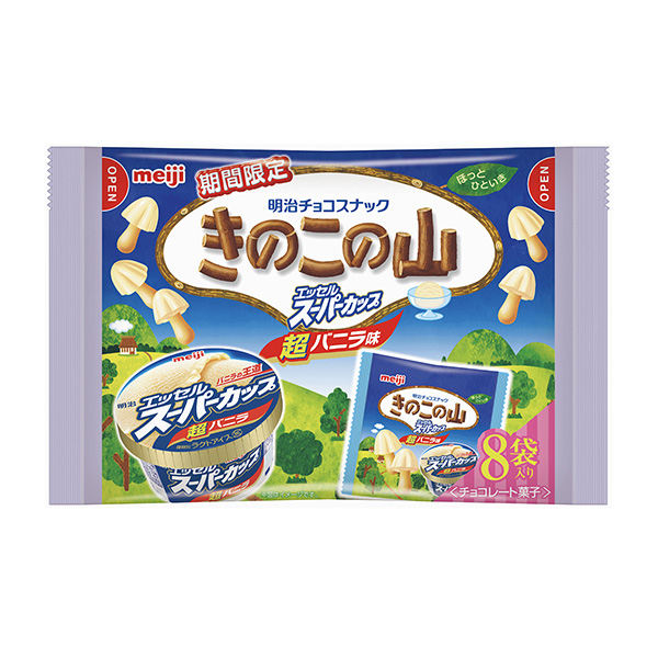 蘑菇山埃塞爾超級杯超香草味明治食品飲料包裝設計(圖1)