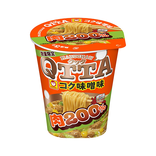 包裝設計欣賞MARUCHAN QTTA ＜醇厚味噌肉200% ＞ (東洋水產) (圖1)
