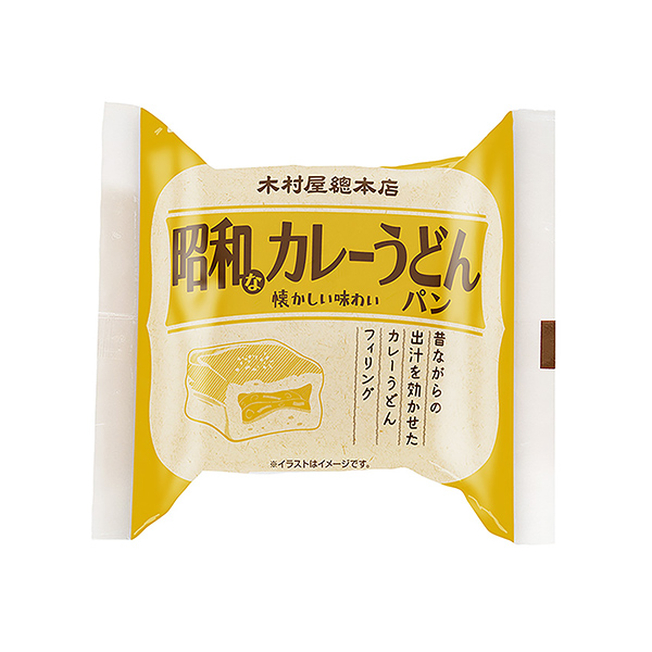 包裝設計欣賞昭和的咖喱烏冬面面包(木村屋總總店) (圖1)